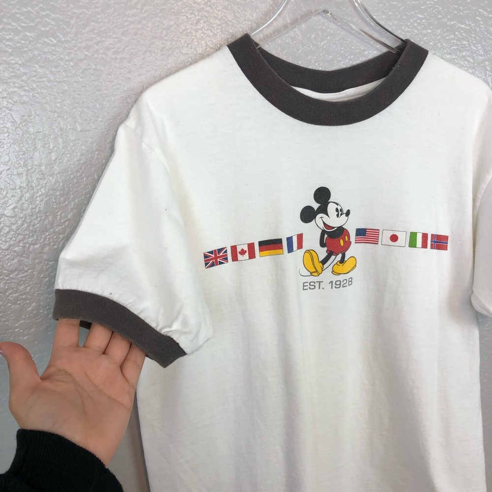 Mickey Mouse Various Flags Vintage Tee | Disney